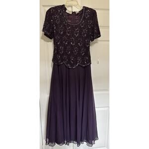 Scala Beaded Mother of the Bride, Cocktail, Vtg Formal Dress Medium Dress